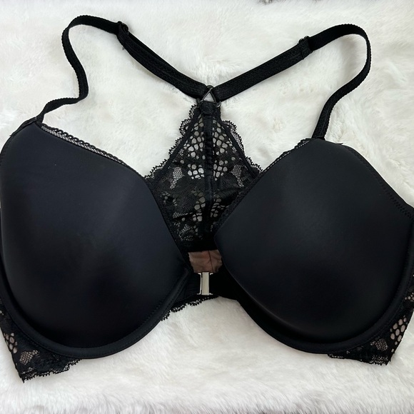 ADORE ME Women’s‎ Celebrana Solution Bra  Black Lace Racerback Front Close 34DDD - Picture 1 of 11